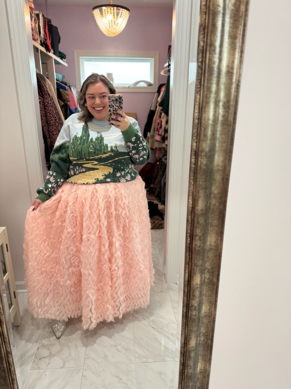 Eloquii Pink Ruffle Tulle Skirt - Picture 3 of 4
